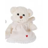 Nalle Melissa med vit klänning och vingar 15 cm vi