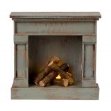 Miniatyr fireplace brasa med sken