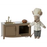 Miniatyr kök med vask till kaniner och dockhus lju