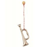 Julpynt trumpet silver metall