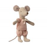 Lillasyster mus i tändsticksask rosa