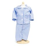 Pyjamas randig blå 42-46 cm