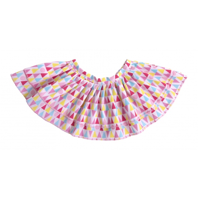 Geometrisk mönstrad kjol, dockkläder
