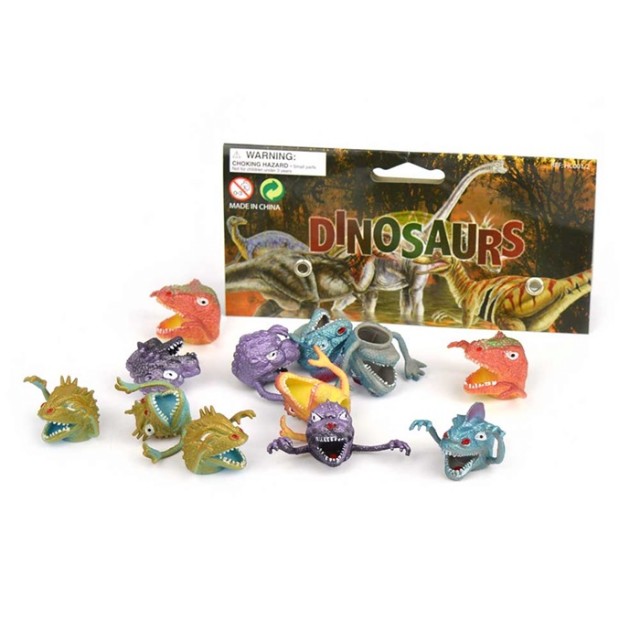 Fingerdockor dinosaurier 12-pack